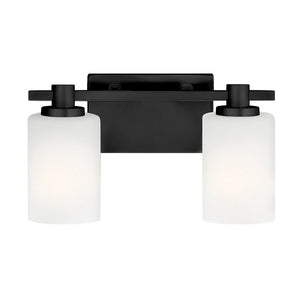 Chorus 13" Two Lights Small Vanity, Black