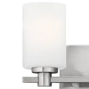 Chorus 13" Two Lights Small Vanity, Brushed Nickel