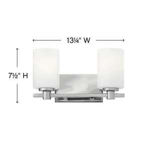 Chorus 13" Two Lights Small Vanity, Chrome