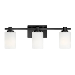 Chorus 22" Three Lights Medium Vanity, Black