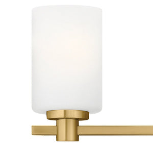 Chorus 22" Three Lights Medium Vanity, Lacquered Brass