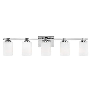 Chorus 35" Five Lights Extra Large Vanity, Chrome