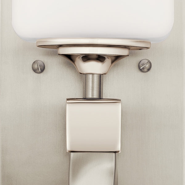 Blanchette 5" One Light Wall Sconce, Satin Etched Cased Opal Glass / Brushed Nickel