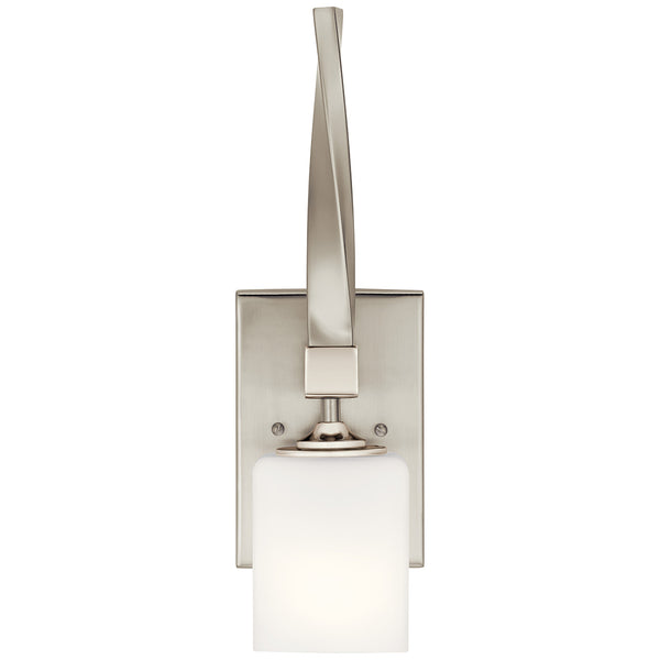 Blanchette 5" One Light Wall Sconce, Satin Etched Cased Opal Glass / Brushed Nickel
