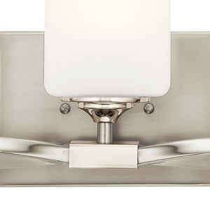 Blanchette 23" Three Lights Vanity Light, Satin Etched Cased Opal Glass / Brushed Nickel