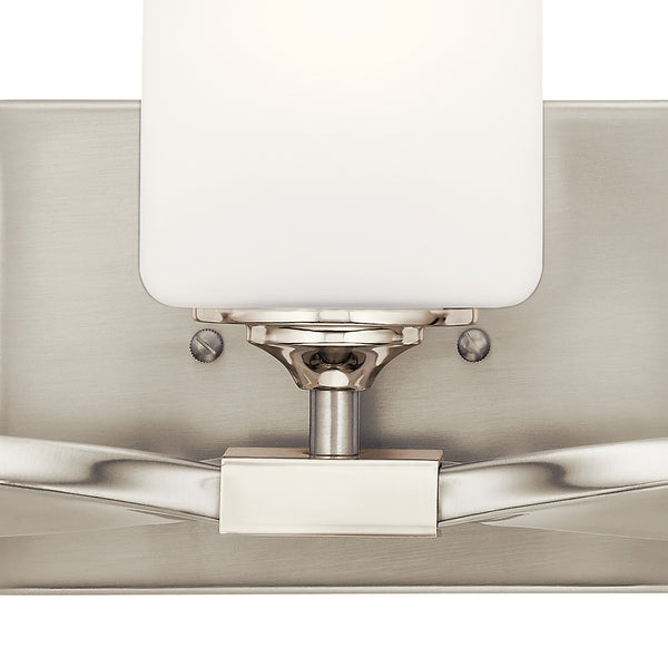 Blanchette 23" Three Lights Vanity Light, Satin Etched Cased Opal Glass / Brushed Nickel