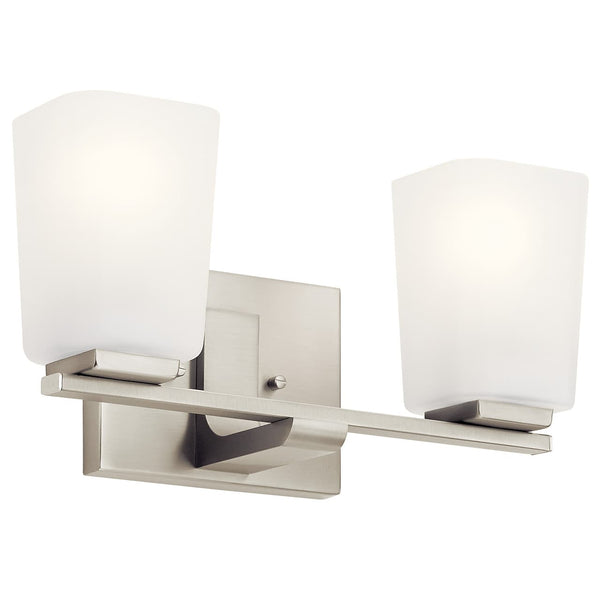 Derby 2 Light Vanity Light, Brushed Nickel