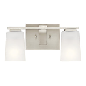 Derby 14" Two Lights Vanity Light, Brushed Nickel