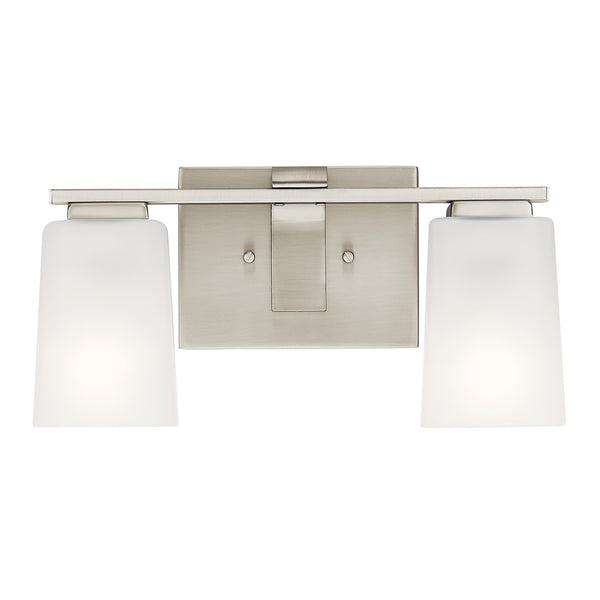 Derby 14" Two Lights Vanity Light, Brushed Nickel
