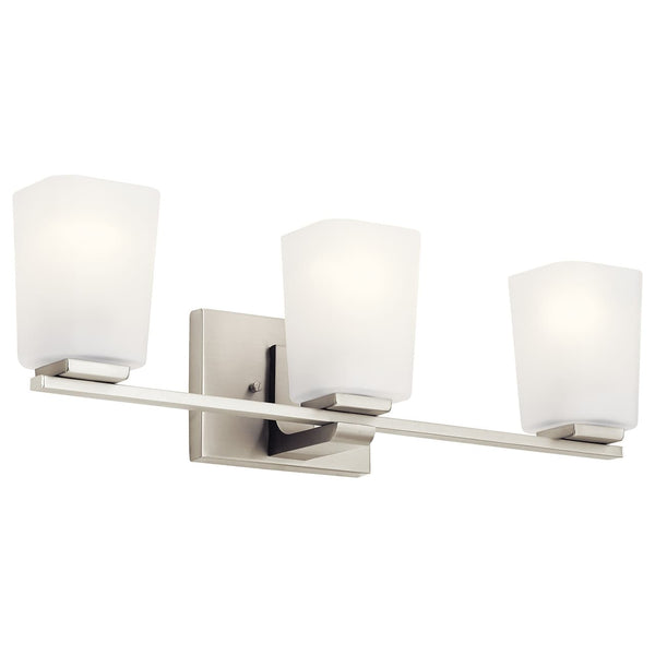 Derby 3 Light Vanity Light, Brushed Nickel