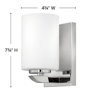 Keystone 5" One Light Small Vanity, Polished Nickel