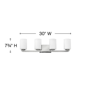 Keystone 30" Four Lights Large Vanity, Polished Nickel