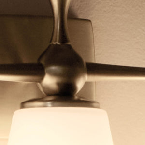 Viva 24" Three Lights Vanity Light, Etched White Glass / Champagne Bronze