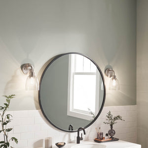 Vaughn 5" One Light Wall Sconce, Clear Glass / Brushed Nickel