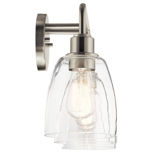Vaughn 24" Three Lights Vanity Light, Clear Glass / Brushed Nickel