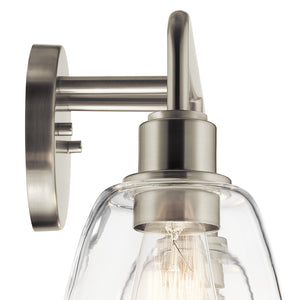 Vaughn 24" Three Lights Vanity Light, Clear Glass / Brushed Nickel
