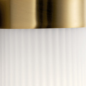 Maeve 5" One Light Wall Sconce, Round Ribbed Glass / Brushed Natural Brass