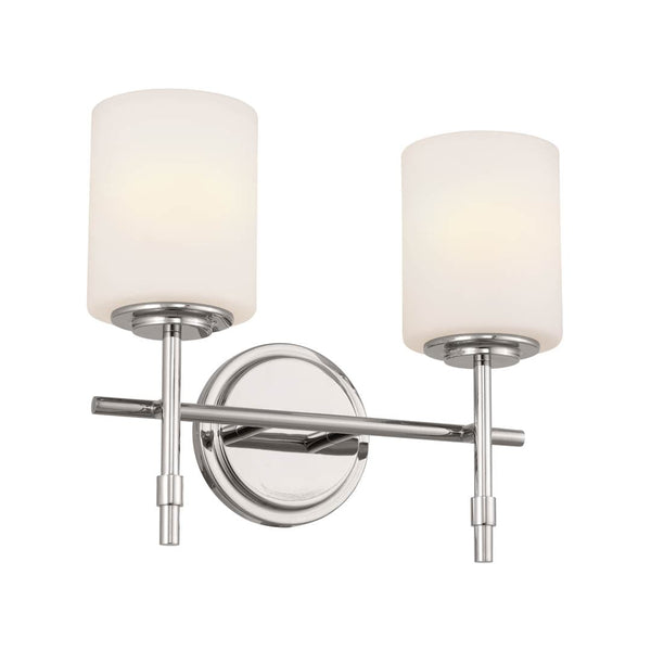 Janie 12" 2 Light Vanity Light, Polished Nickel