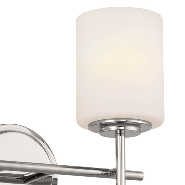 Janie 14" Two Lights Vanity Light, Polished Nickel