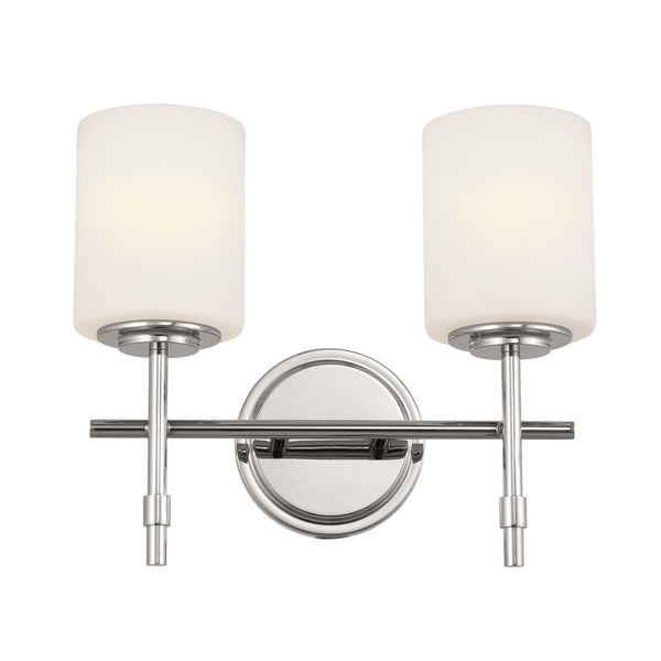 Janie 14" Two Lights Vanity Light, Polished Nickel