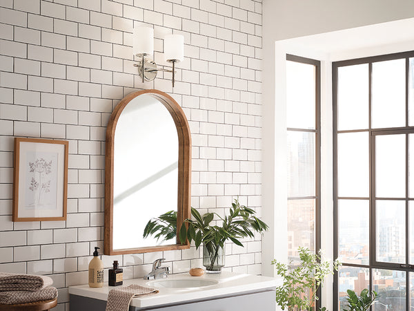 Janie 14" Two Lights Vanity Light, Polished Nickel