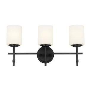 Janie 23" Three Lights Vanity Light, Black