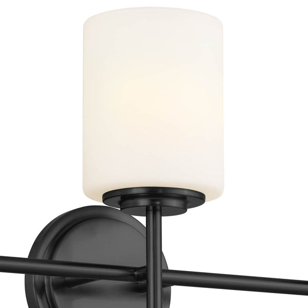 Janie 23" Three Lights Vanity Light, Black