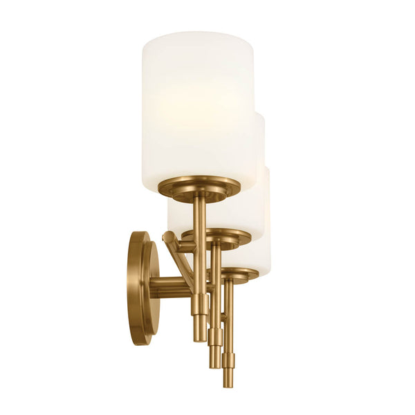 Janie 23" Three Lights Vanity Light, Brushed Natural Brass