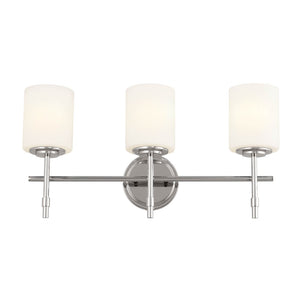 Janie 23" Three Lights Vanity Light, Polished Nickel