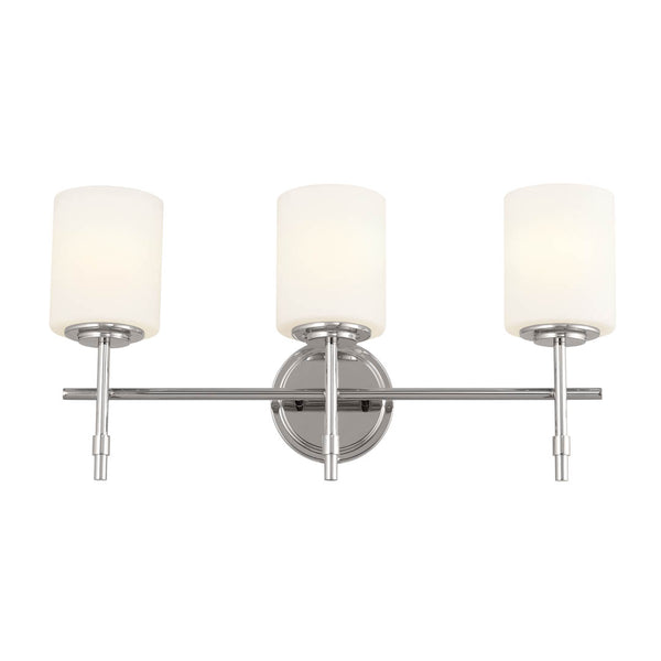 Janie 23" Three Lights Vanity Light, Polished Nickel