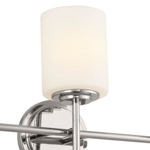 Janie 23" Three Lights Vanity Light, Polished Nickel
