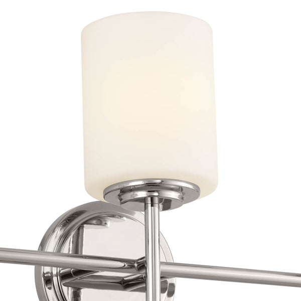 Janie 23" Three Lights Vanity Light, Polished Nickel