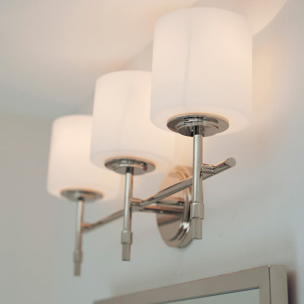 Janie 23" Three Lights Vanity Light, Polished Nickel