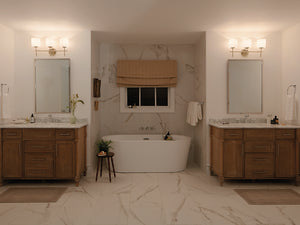 Janie 23" Three Lights Vanity Light, Polished Nickel