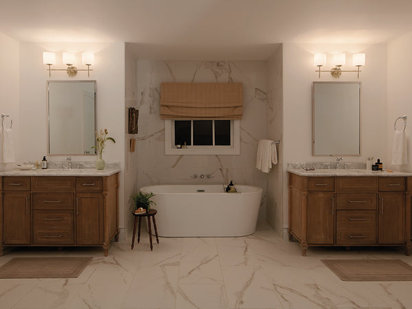 Janie 23" Three Lights Vanity Light, Polished Nickel