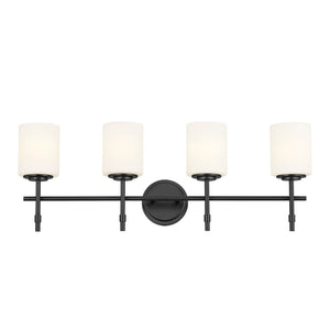 Janie 32" Four Lights Vanity Light, Black