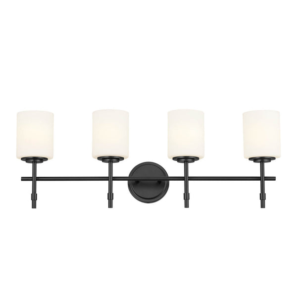 Janie 32" Four Lights Vanity Light, Black