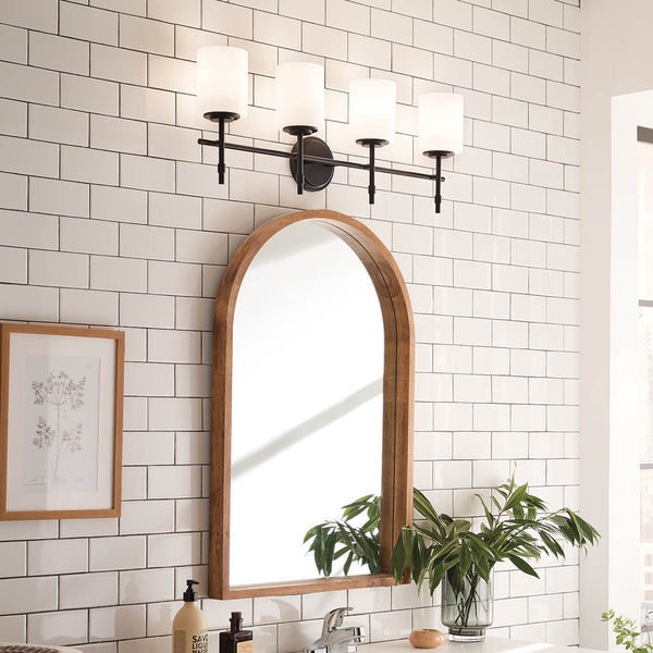 Janie 32" Four Lights Vanity Light, Black