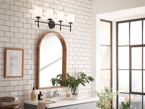 Janie 32" Four Lights Vanity Light, Black