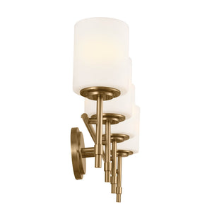 Janie 32" Four Lights Vanity Light, Brushed Natural Brass