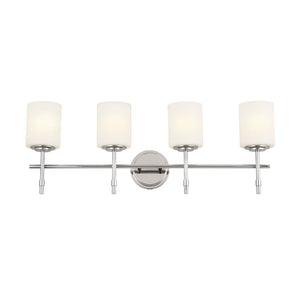 Janie 32" Four Lights Vanity Light, Polished Nickel