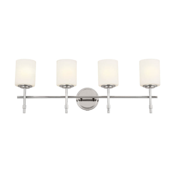 Janie 32" Four Lights Vanity Light, Polished Nickel