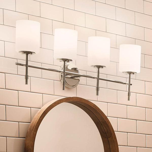 Janie 32" Four Lights Vanity Light, Polished Nickel