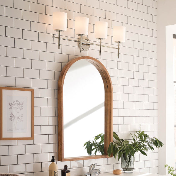 Janie 32" Four Lights Vanity Light, Polished Nickel