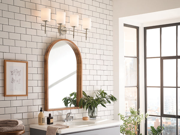 Janie 32" Four Lights Vanity Light, Polished Nickel