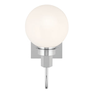 Rexie 6" One Light Wall Sconce, Opal Glass / Chrome