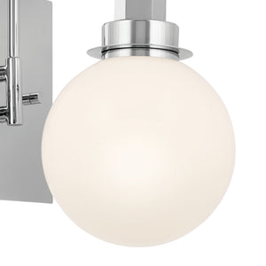 Rexie 6" One Light Wall Sconce, Opal Glass / Chrome