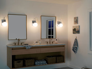 Rexie 6" One Light Wall Sconce, Opal Glass / Chrome