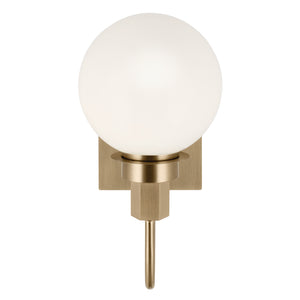 Rexie 6" One Light Wall Sconce, Opal Glass / Champagne Bronze