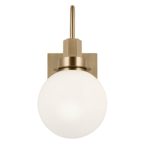 Rexie 6" One Light Wall Sconce, Opal Glass / Champagne Bronze
